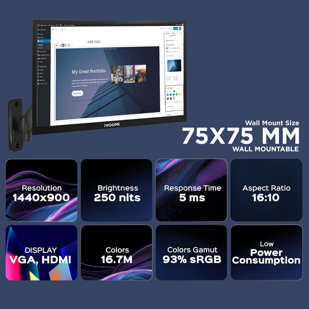 19" HD Monitor (1440x900, 60Hz) - Image 4