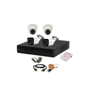 CP Plus 4 CCTV Camera Kit (2 Indoor + 2 Outdoor, 4CH DVR)
